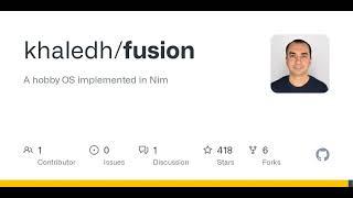 GitHub - khaledh/fusion: A hobby OS implemented in Nim
