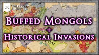 CK3 Historical Invasions and Buffed Mongols Invasion - AI only timelapse