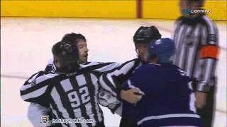 Nate Thompson vs Luke Schenn Jan 3, 2012