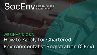 How to become a Sustainability Professional - Register to become a CEnv in 2025!