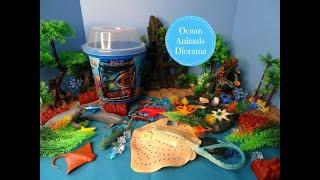 Wild Republic Ocean Animal Bucket Playset & Ocean & Tidepool Small World Diorama