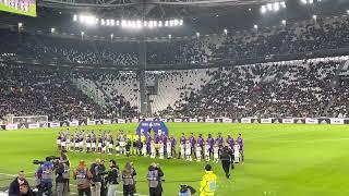 Juventus - Fiorentina 12/02/2023 - Fischi e insulti durante l’inno della Serie A