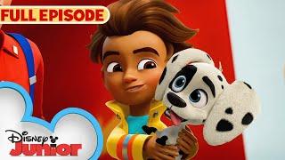 Firebuds First Episode! | S1 E1 | Full Episode | Car in a Tree / Dalmatian Day | @disneyjr