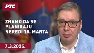 Vučić: Znamo da se planiraju neredi 15. marta, obojena revolucija neće im proći