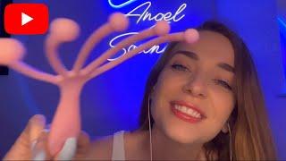 Sleep Triggers  AngelSounds asmr scalp massage , face brushing, glass tapping & rollers