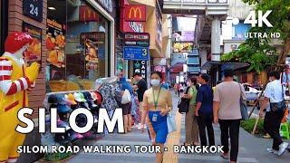 [4K UHD] Walking In Downtown Bangkok | Vibrant Silom Road at Lunchtime