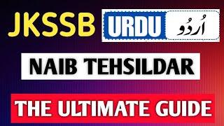 URDU for JKSSB Naib Tehsildar (NT) Ultimate Guide | By Showkat Sir