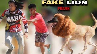 FAKE LION "PUBLIC PRANK" | Daming tumakbo at natakot