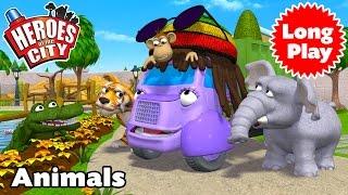 Heroes of the City - Animals - Preschool Animation - Long Play | Car Cartoons | Car Cartoons