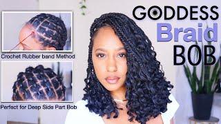 Toyotress Goddess Braid Bob+ Illusion Crochet (Rubber band Method for Deep Side Part Bob)