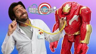 Vidéo pour garçons. Iron man pompe les muscles! La Mega Clinique #36 en français