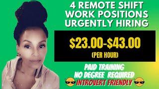 4 Easy Remote Shift Work Jobs Urgently Hiring Now – Perfect for Introverts!