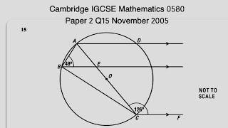 Cambridge IGCSE Mathematics 0580 Paper 2 Q15 November 2005 | Geometry Problem