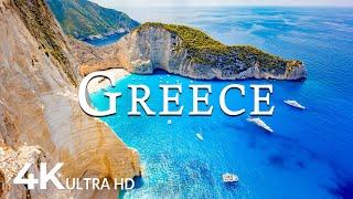 FLYING OVER GREECE (4K UHD) - Soothing Music Along With Beautiful Nature Video - 4K Video Ultra HD