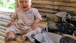 Single mother,make medicine Mary was playing around in the kitchen and dirty all the rice in the pot