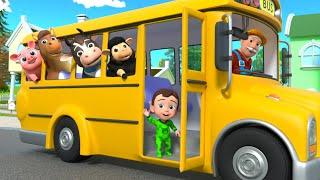 La Canción de las Ruedas del Autobús (Versión Animal) | Lalafun - Rimas Infantiles en Español