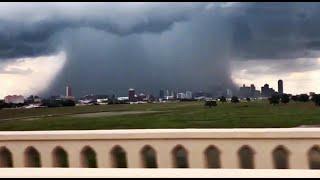 A stunning microburst of rain dumping thousands of gallons in a matter of minutes