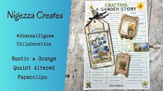 #JournalJigsaw Collaboration Rustic & Grungy Quaint Altered Paperclips