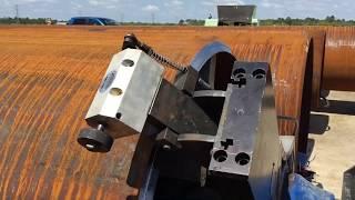 Machine beveling heavy wall pipe - Single Point set up
