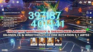 This is Why Wriothesley & Shenhe Need a Rerun | Xilonen C6 & Wriothesley C0 One Rotation 5.1 Abyss