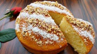 طرز تهیه کیک ساده خانگی در 5 دقیقه بدون همزن برقی/Simple cake without electric mixer,quick and easy