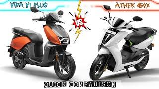 Ather 450x VS Vida V1 Plus | Comparison | Range | Top Speed | Price | Bike Informer