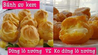 Cream puffs made with oven vs without oven?