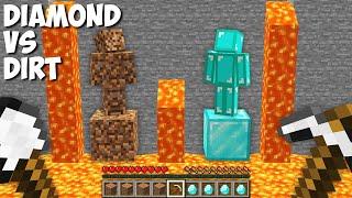 Which BLOCK TO BREAK to save DIRT MAN vs DIAMOND MAN in Minecraft ?