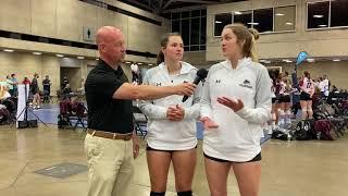 Harding’s Sarah Morehead and Logan Smith visit with Midwest Sports Net at the AVCA Tournament