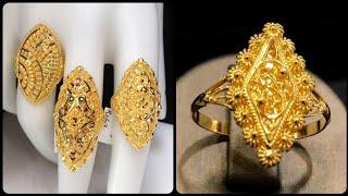 Delicate & Luxury Designer Gold Rings Designs 22k Gold Wedding Rings Collection