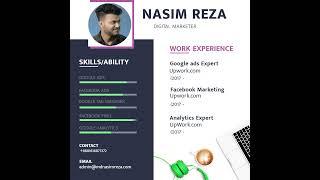 Video CV for Digital Marketer Nasim Reza #shorts