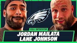 Lane Johnson & Jordan Mailata Talk Eagles O-line, Protecting Jalen Hurts & 2024 NFL Season