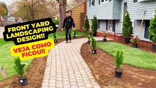 FRONT YARD LANDSCAPING DESIGN #TIMELAPSE