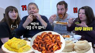 Canadian Family Can't Stop Eating Korean Spicy Stir-fried Octopus | Mukbang | What I Eat in a day