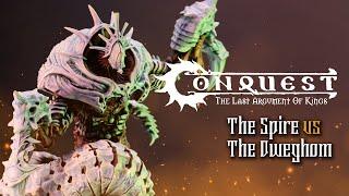 Conquest: Spire vs Dweghom - Full Size Rank and Flank Fantasy Action.