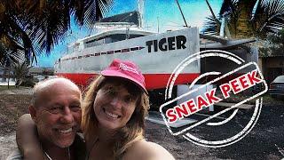 BOAT TOUR of our ALUMINUM CATAMARAN (sneak peek)