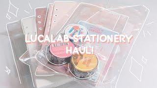 lucalab stationery haul!  | decorating my 6 ring binder cover 