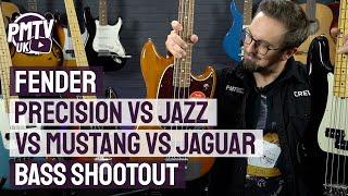 Fender Bass Comparison -  Precision vs Jazz vs Mustang vs Jaguar Bass - What's The Difference?