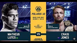 CRAIG JONES defends World BJJ Title vs MATHEUS LUTES | POLARIS Pro