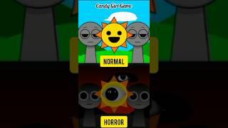 Which one Version? Normal VS Horror Incredibox Sprunki  Mr. Sun #incrediboxsprunki #animation