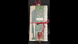 Christmas Junk Journal Portfolio with Note Pad and Tags