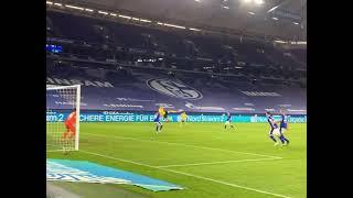 Erling Haaland Bicycle Kick Goal Vs Schalke  (From Behind The Goal ) #football #shorts #ytshorts