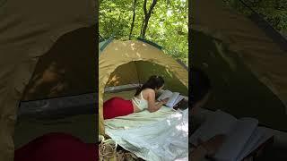 Camping Alone In The Middle Of Nature - ASMR - Cooking Outdoor