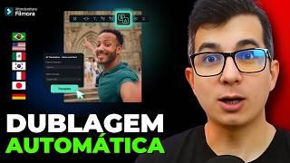 Como Fazer Dublagem Automática e Editar Vídeos Facilmente com IA - O Melhor Editor para Iniciantes