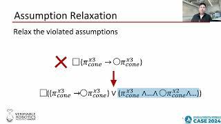 Automated Robot Recovery from Assumption Violations of High-level Specification - CASE 2024 Talk