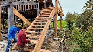 Timber Framed Barn Part 29 Timber Framed Staircase