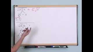 Simplifying Radical Expressions in Algebra