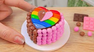 Satisfying Miniature Rainbow Pop It Chocolate Cake Decorating  Amazing Rainbow Chocolate Cake