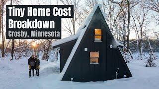 DEN Tiny Home Cost Breakdown • A-FRAME CABIN • Crosby, Minnesota