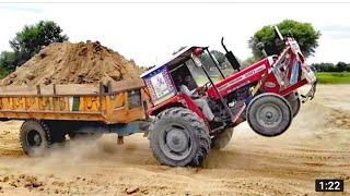 Funny Tractor video | Belarus 510 Tractor & Massey Ferguson tractor